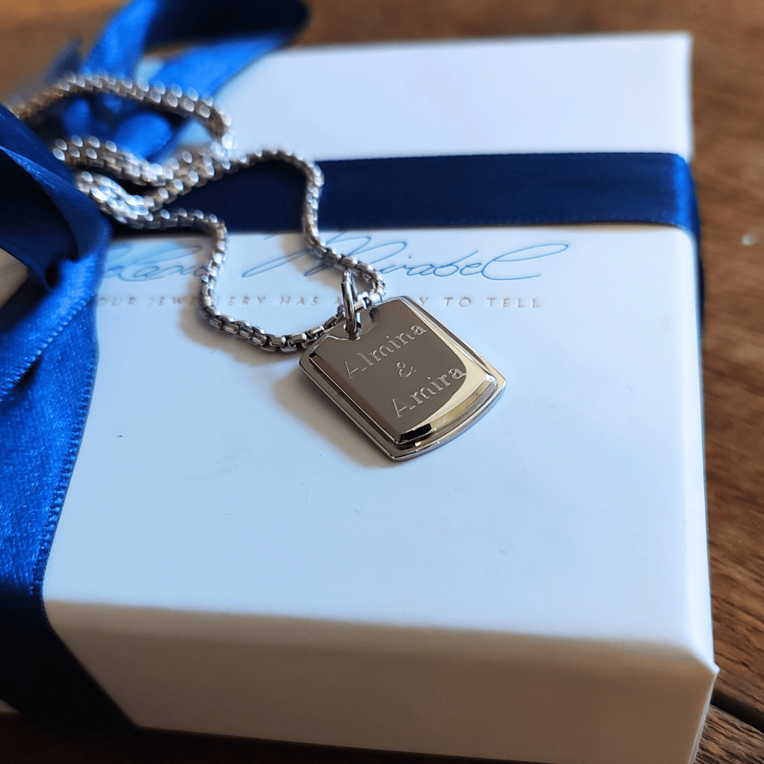 Schmuck für männer, geschenk vatertag, halskette für väter, männer kette mit gravur, kette für papa zur geburt mit namen kinder, herren kette, dog tag kette silber für herren mit persönlicher gravur