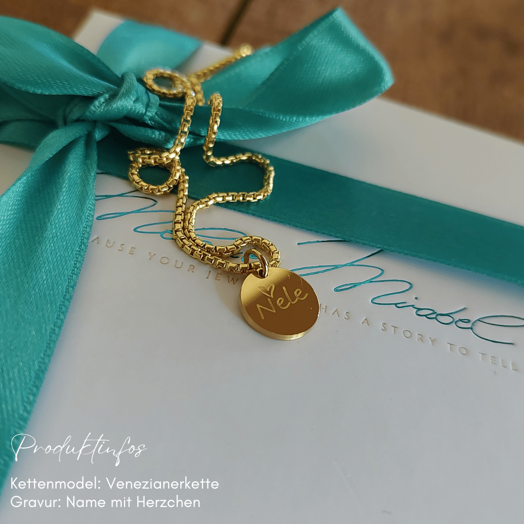 goldkette für Damen, Initialen kette mit Gravur Plättchen, Plättchen Kette Gold, Kette mit 1 gravur anhänger, Initialen kette mit Kinder namen, zarte Goldkette für Damen, Mama Kette mit Gravur, Kette zur Geburt