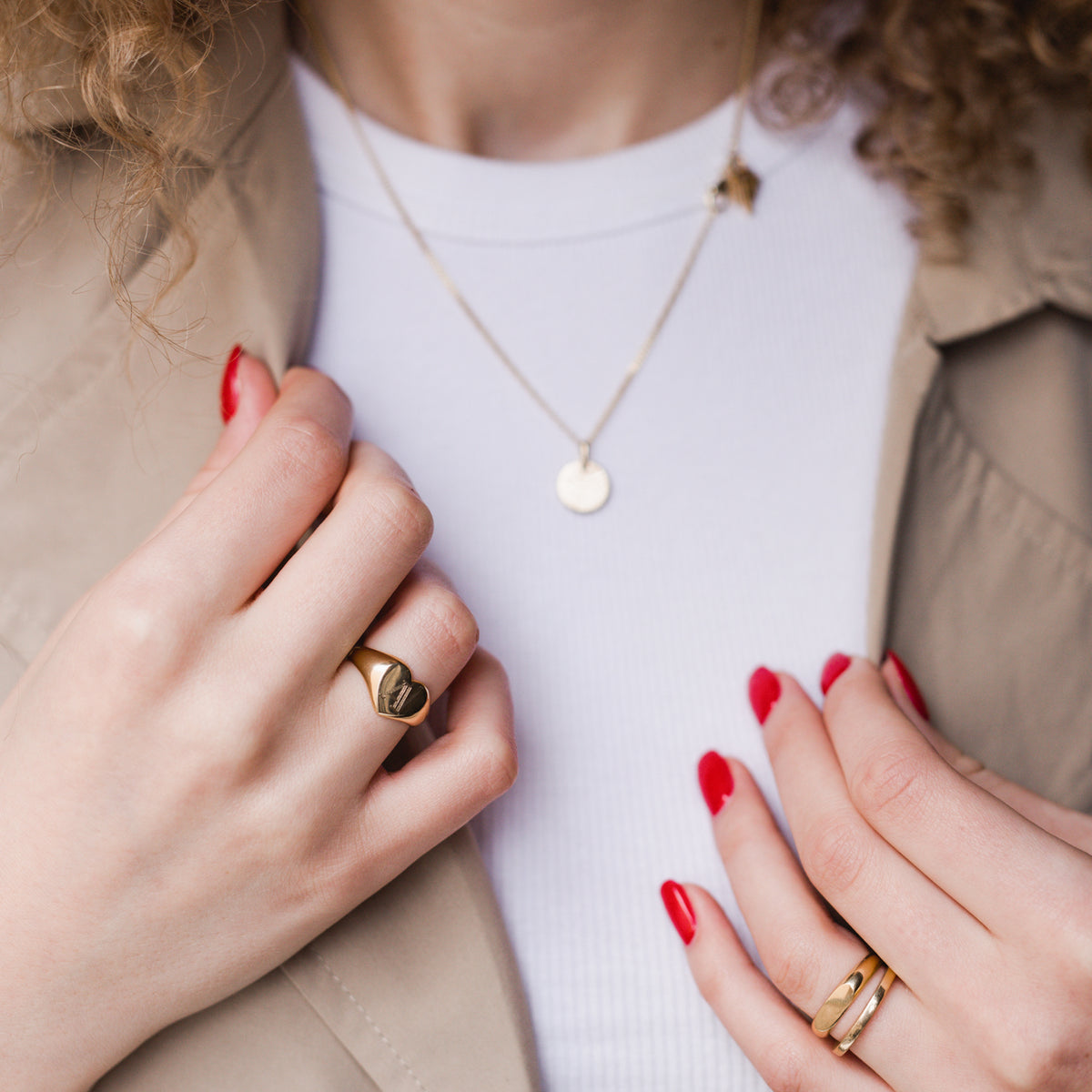 LUCIA Herz Ring mit Gravur