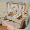 Bijoux etui beige | Boîte de voyage pour vos bijoux