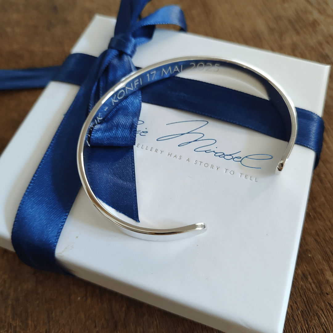 Gentleman Men Bangy avec la gravure en 925 Real Silver