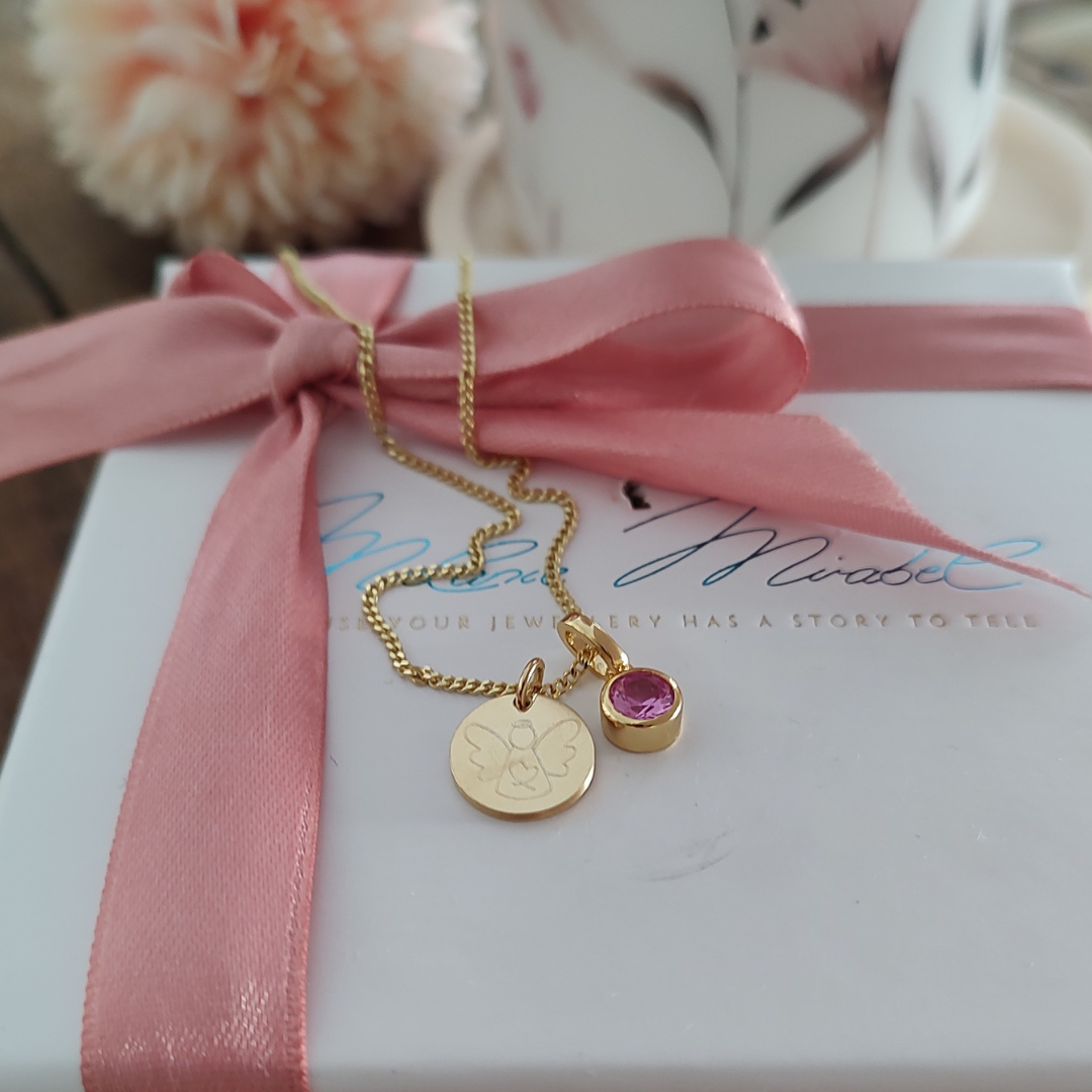 Geschenk Set Mädchen 🎁 Schmuck mit Geburtsstein