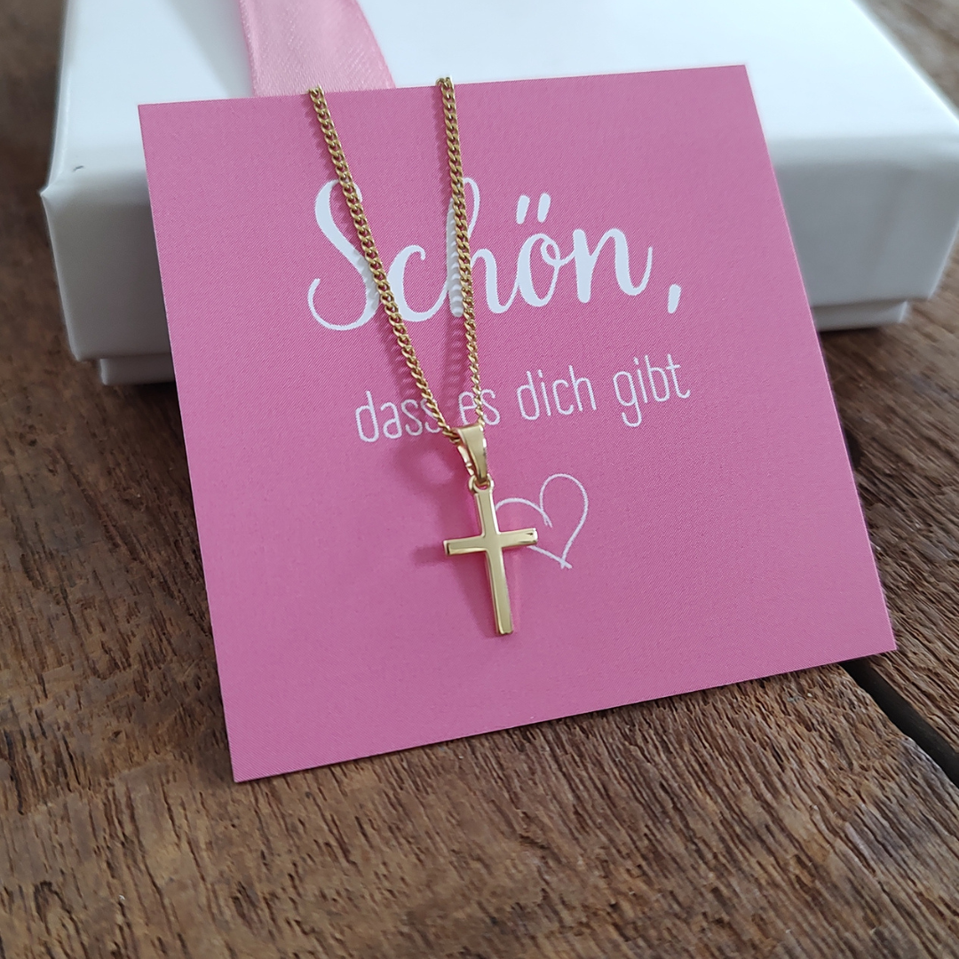 2 in 1 GESCHENKSET 🎁 Mein 1. Schmuckkästchen + Kreuz Kette