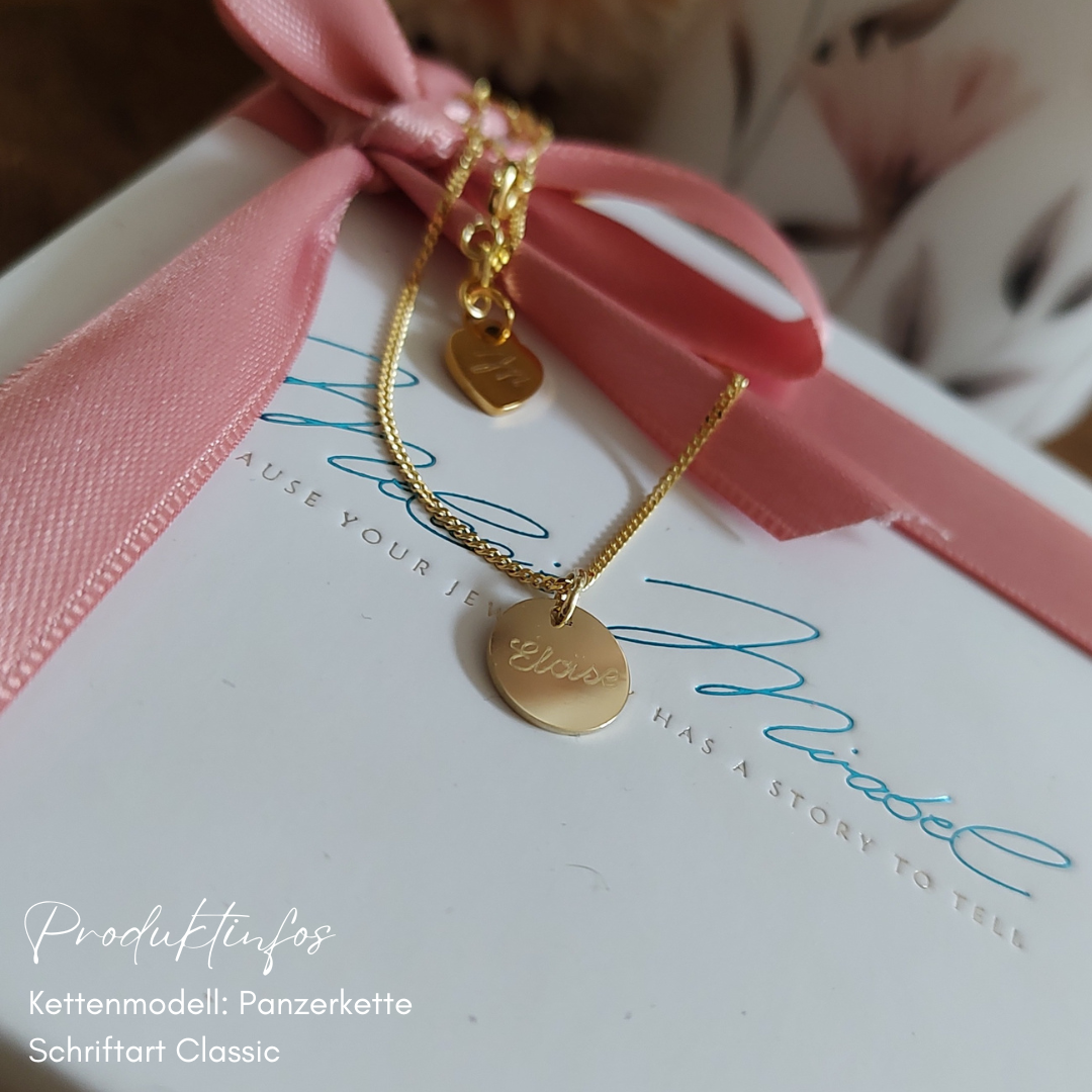 Taufkette Gold Mädchen, Taufkette Mädchen mit Gravur, Kette Kommunion Mädchen, Goldkette für Mädchen mit christlichen Fisch, Kette christlicher Fisch, last minute taufgeschenke