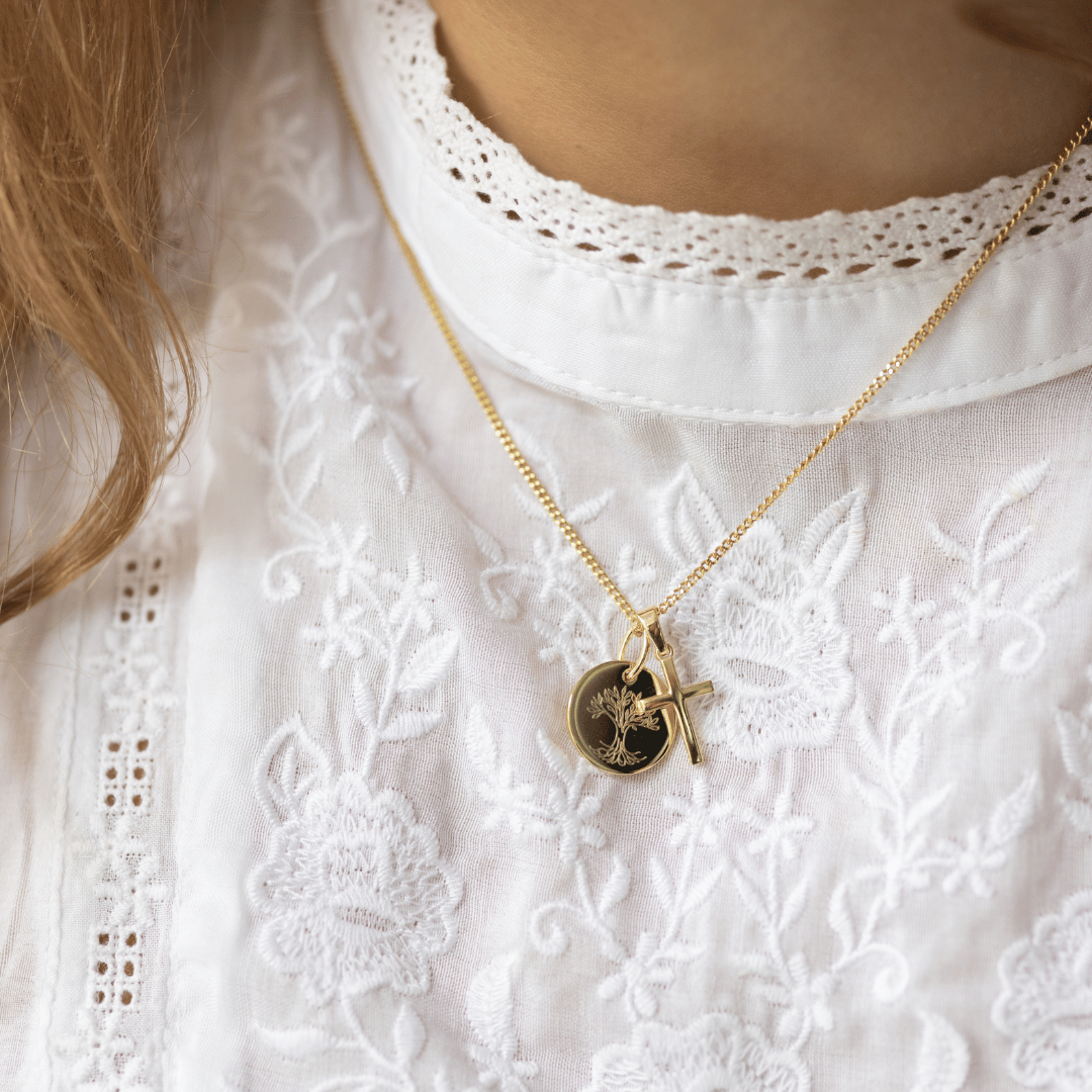 goldkette zur Taufe und Kommunion für mädchen, taufkette gold mädchen, goldkette mädchen und junge zur taufe und kommunion, geschenkideen zur taufe für mädchen und junge