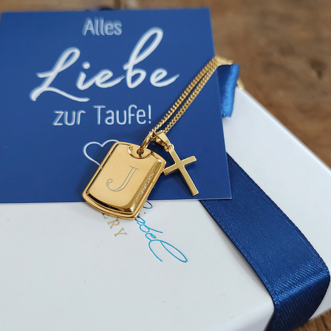 kreuz Kette Jungs zur Taufe und erstkommunion, silberkette mit kreuz anhänger für junge taufe, geschenk junge personalisiert kommunion, schmuck teenager junge zum schulabschluss, jungs kette, schmuck junge mit gravur, taufgeschenk vom patenonkel an patenkind, geschenk für taufkind junge