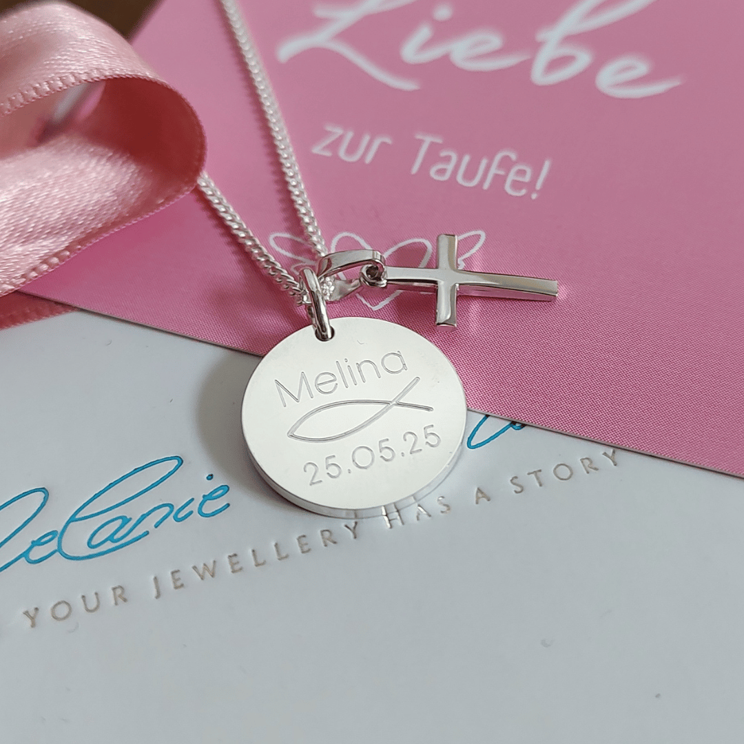 Taufkette mit Gravur für Mädchen und Jungen, Kreuzkette, Kette zur Taufe und Kommunion, Kreuzanhänger
taufschmuck Kreuz Anhänger
Kreuz gold
taufkette gold
taufkette mädchen
taufschmuck junge
taufgeschenk
taufschmuck mädchen
kette zur taufe

