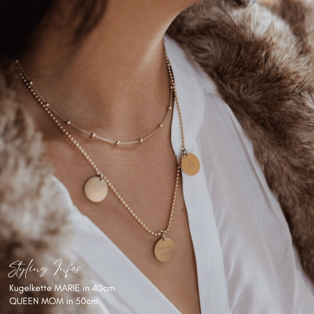 buchstaben kette gold, familienkette mit namen kinder, namenskette für mütter mit 2 oder 3 kinder