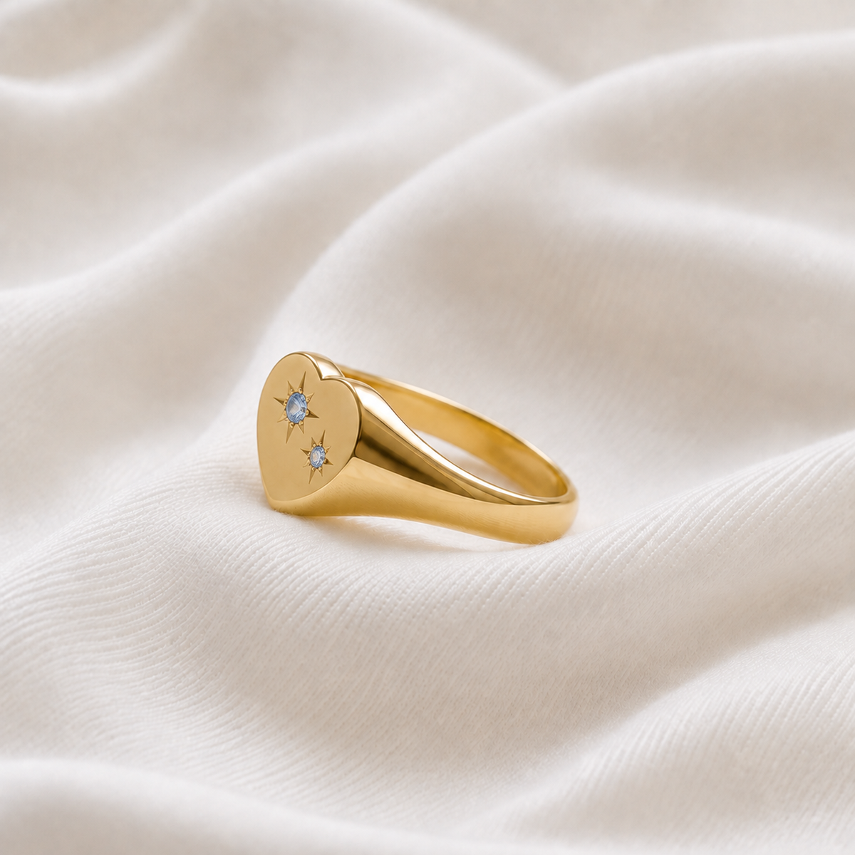 LUCIA Herz Ring mit Geburtssteinen