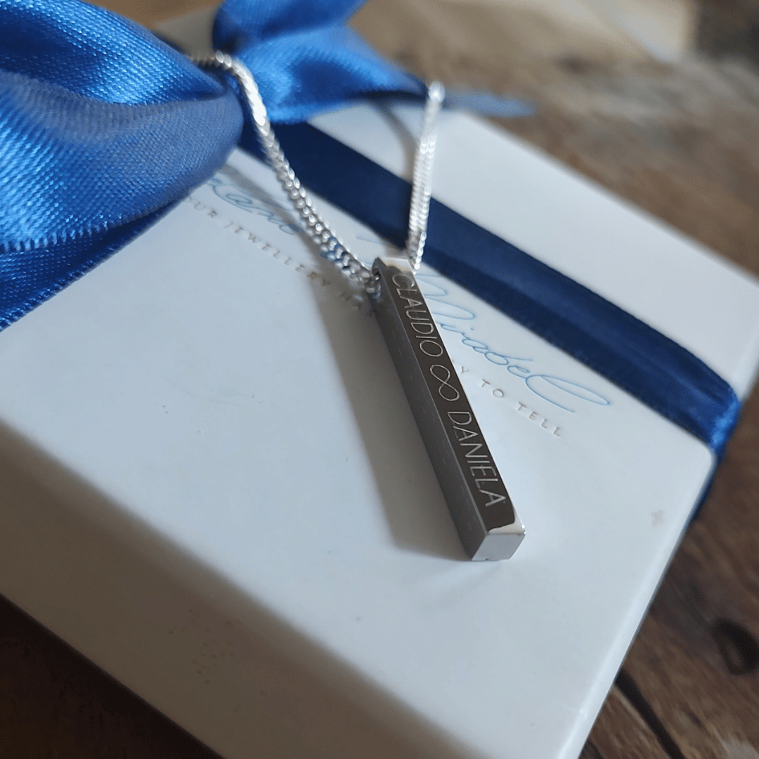 Memories Chain pour hommes avec des barres en forme 3D
