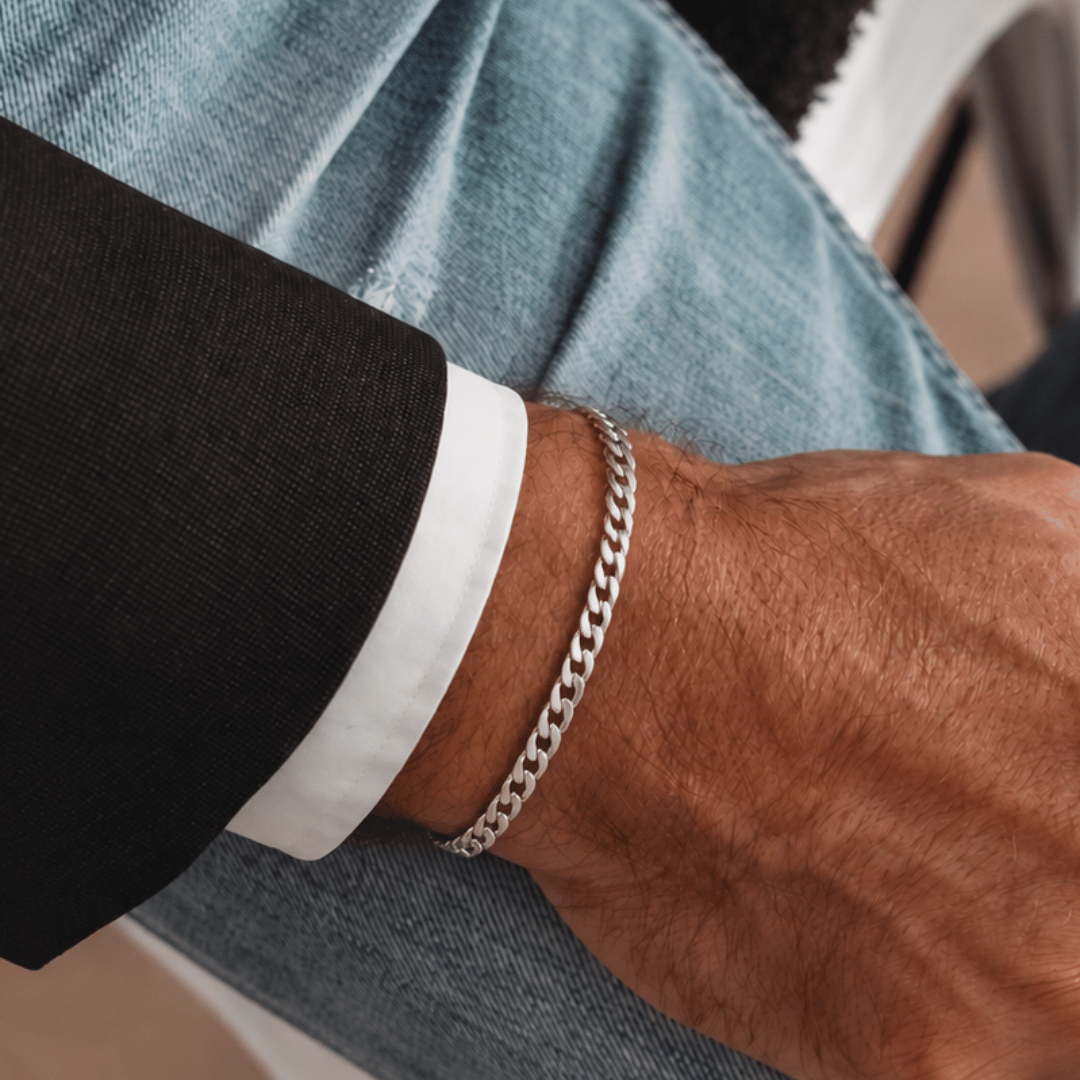 WINSTON Panzerarmband 925 Silber für Männer