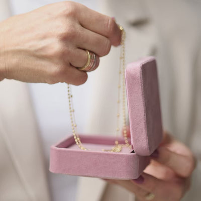 Familienkette Gold, Buchstaben Kette 3 Initialen, Schmuck für Mütter 3 Kinder