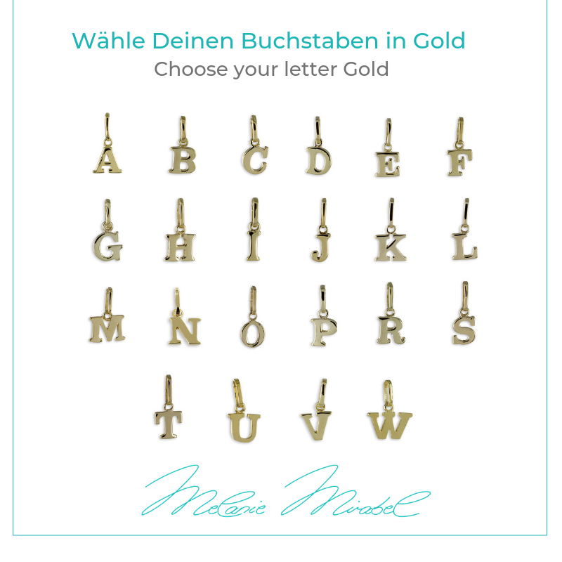 Echtgold Buchstaben by Melanie Mirabel 