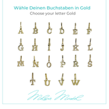 Echtgold Buchstaben Anhänger GINA (333 bis 750 Gold)