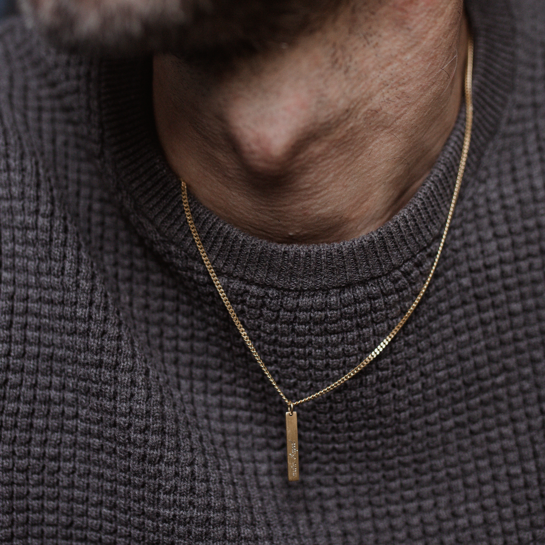 Goldkette Herren 585 Gold oder 750 Gold, Barren Kette Herren Gold, Kette mit Barren Echt Gold,Herren Kette Echt Gold mit Gravur, Männer Kette mit Gravur Echt Gold 750  Gold, Männer Schmuck Echt Gold mit Gravurr