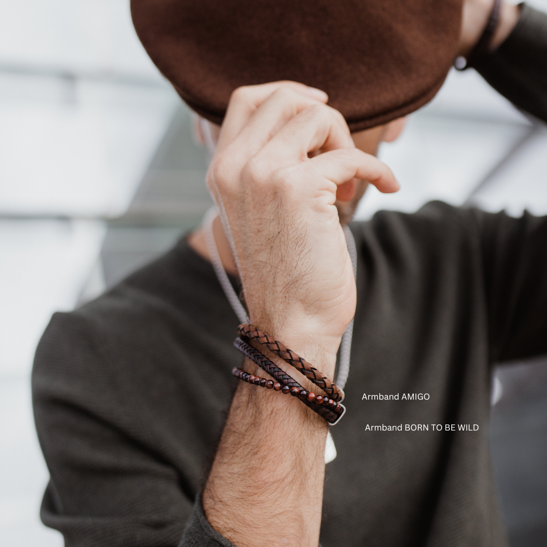 Lederarmband Herren, Männer Armband Leder, Herren Armband geflochten, Armband Freund, Lederarmband Partner, Lederarmband geflochten Männer