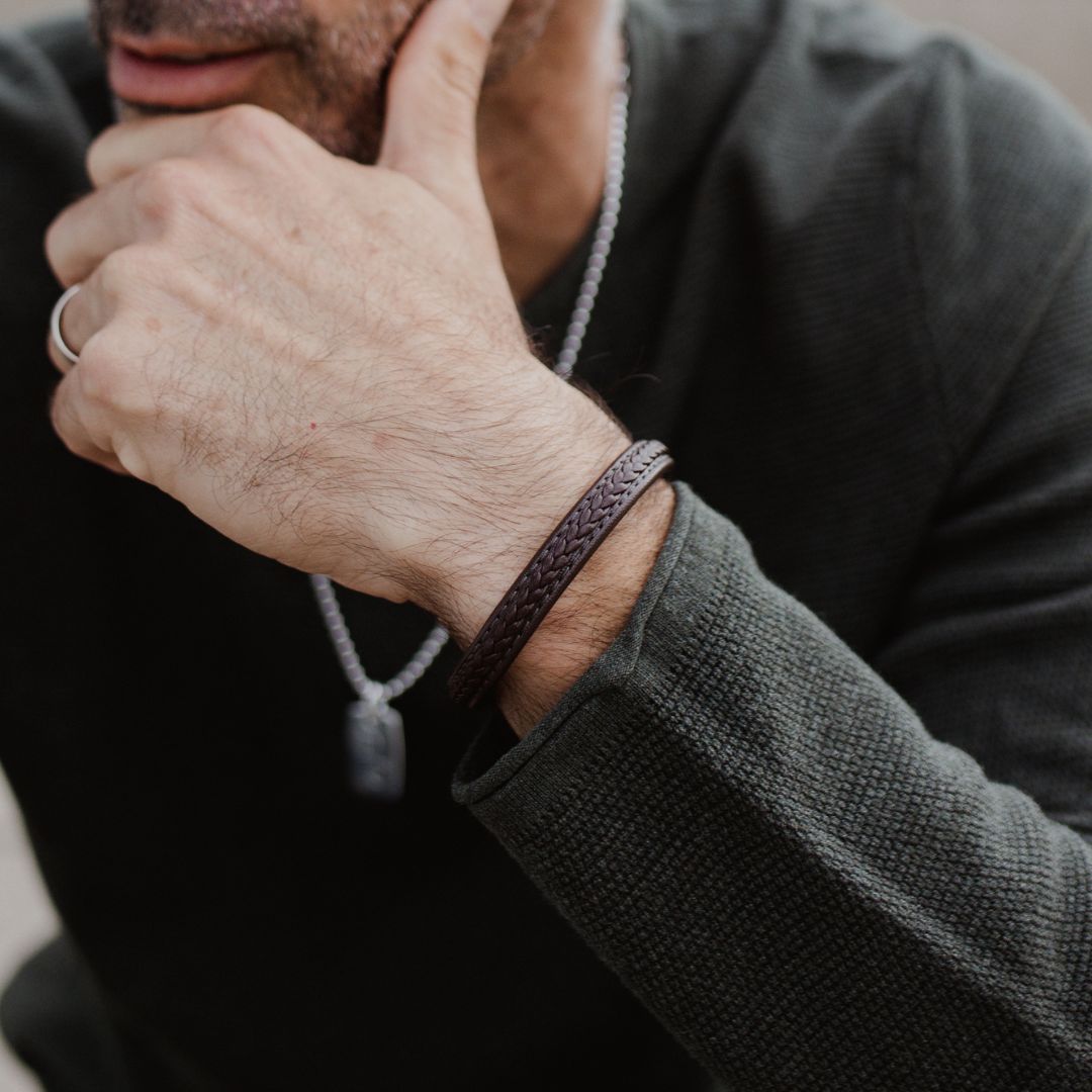 Leder Armband Herren, Armband Leder für Männer.  Herren Schmuck