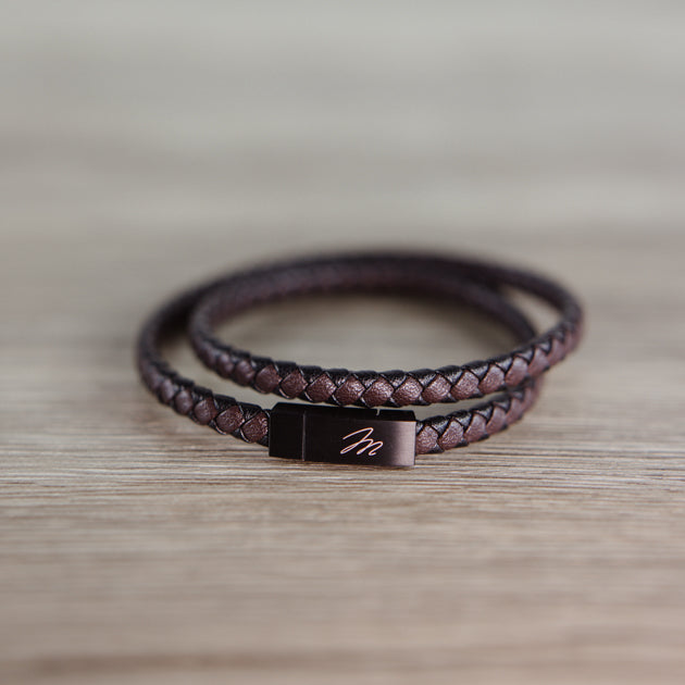 DARLING Zweireihiges Lederarmband für Herren