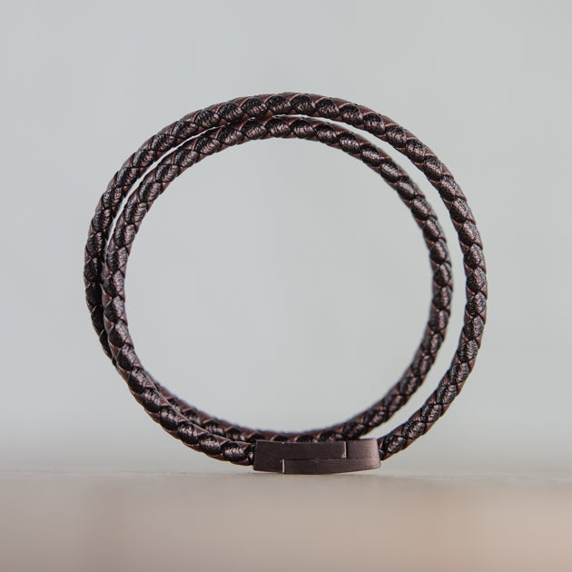 DARLING Zweireihiges Lederarmband für Herren