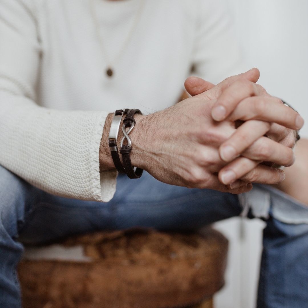 Lederarmband Männer mit Gravur, Herren Armband mit Gravur 