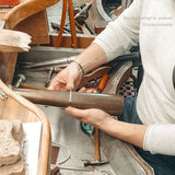 personalisierter Armreif  für Männer handgefertigt aus Echtsilber mit Gravur