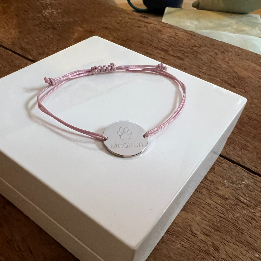 Freundschaftsarmbänder mit Gravur, Nylonarband mit Gravur, Armband aus Nylon, Plättchen Armband, personalisiertes Armband, Armband mit Gravur